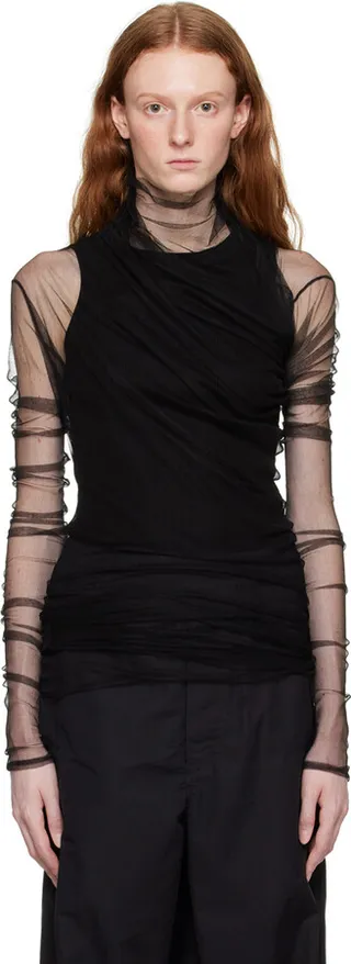 Ann Demeulemeester Black Tatiana Turtleneck