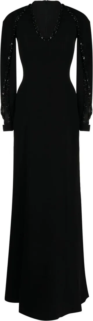 V-neck long dress
