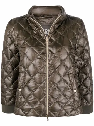Ultralight diamond-quilted jacket