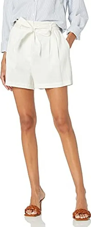 BCBGMAXAZRIA Women's High Waist Tie Belt Shorts