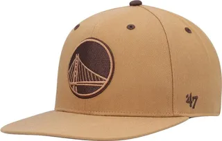 Men's '47 Brand Tan Golden State Warriors Toffee Captain Snapback Hat