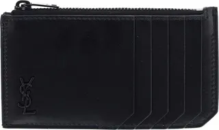 Saint Laurent Tiny Monogram Fragments Zip Card Case
