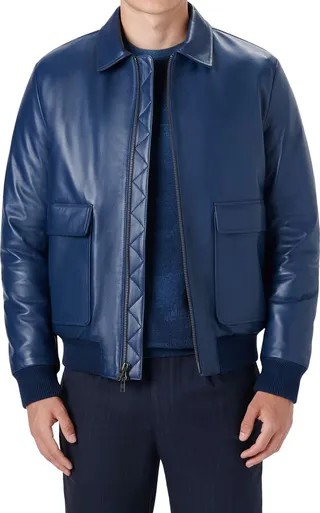 Leather Bomber Jacket