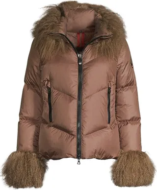 Soll MQE Shearling-Trimmed Puffer Jacket