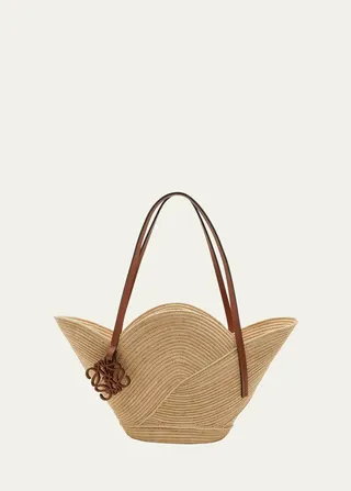 x Paula’s Ibiza Petal Basket Raffia Tote Bag