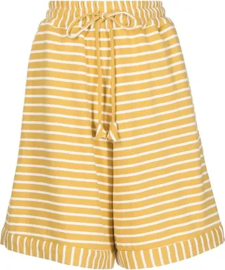 Striped Wide-Leg Shorts