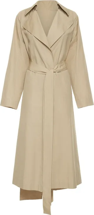 Badva hooded gabardine trench coat