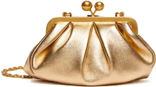 Max Mara Weekend Pasticciono Andrea Small Gold Clutch