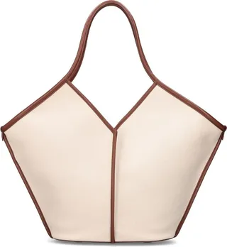 Calella Canvas & Leather Shoulder Bag