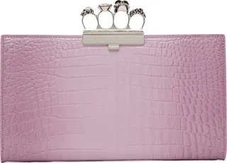 Alexander McQueen Pink Jewelled Clutch