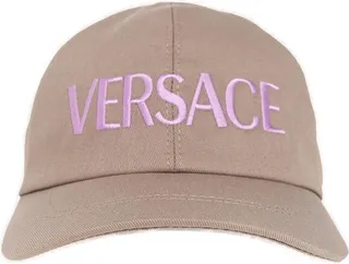Versace Logo Embroidered Curved Peak Cap
