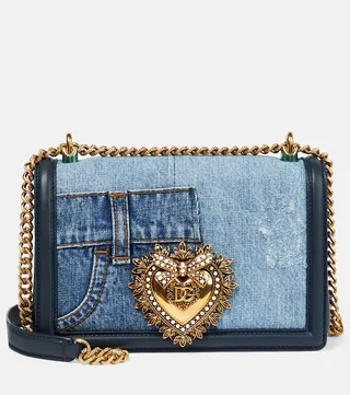 Devotion Medium denim shoulder bag