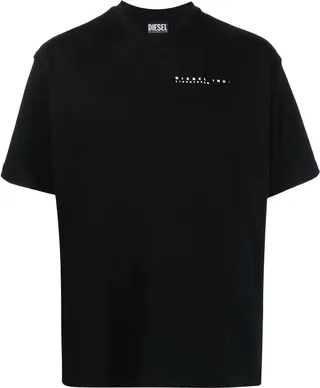 foil-print short-sleeve T-shirt