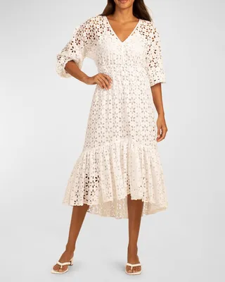 Golden Gate Cutout High-Low Midi Dress