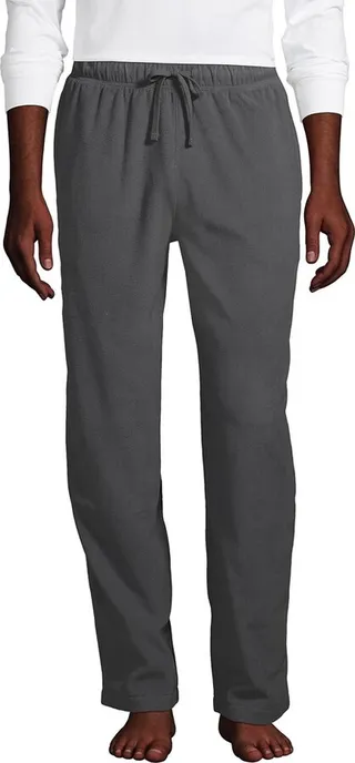Lands' End Men's Fleece Pajama Pants - Large - Charcoal