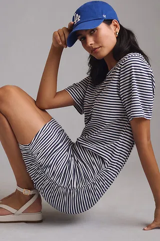 Stateside Striped Mini Dress Blue