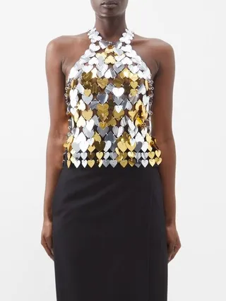 Heart Chainmail Halterneck Top