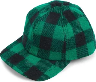 Buffalo Check Wool Blend Fitted Hat