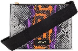Versace Animal Pattern Logo Detailed Belt Bag