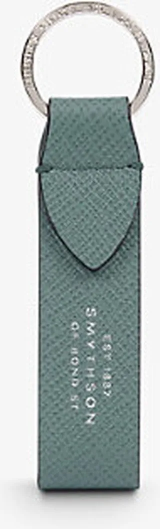 Green Panama Leather-strap Keyring