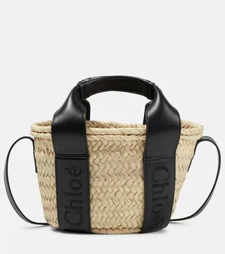Sense Mini raffia tote bag
