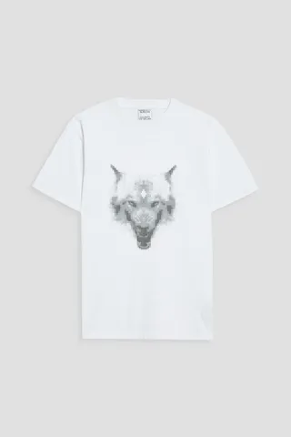 Printed cotton-jersey T-shirt