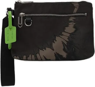 Off-White Logo Printed Zip-Up Clutch Bag