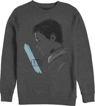 Men's Star Wars Jedi: Fallen Order Cal Kestis Lightsaber Sweatshirt - Charcoal Heather - Small