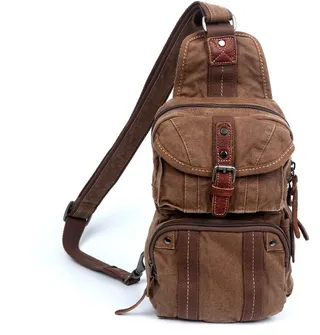 Tsd Brand Sunset Cove Canvas Sling Bag
