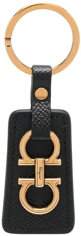 debossed-logo Gancini-plaque keyring