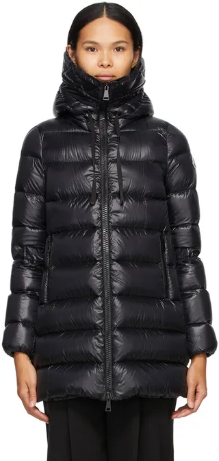 Moncler Black Down Suyen Coat