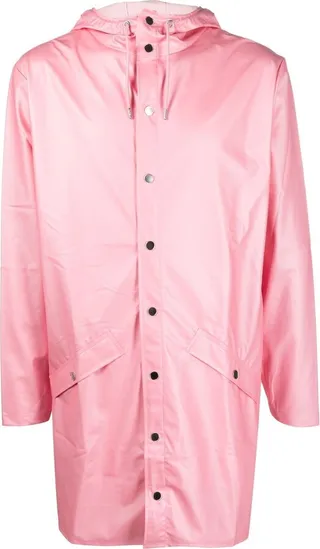 Zip-Up Hooded Raincoat