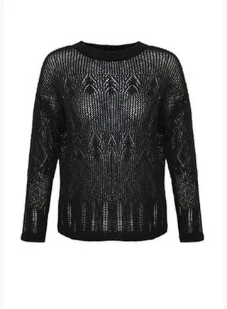 Black Knitwear Sweater TWOSS24KZ00011
