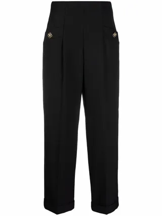 High-Waisted Cropped Trousers