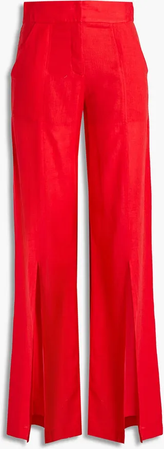 Nora linen-blend flared pants