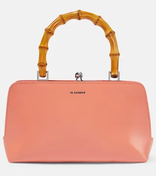 Mini leather tote bag