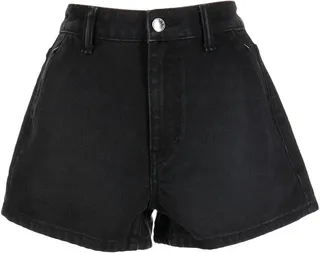 Shorty high-waisted denim shorts
