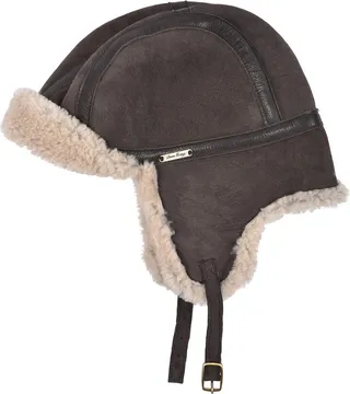 Owen Barry - Sheepskin Trapper Kimbo Cream Aviator Hat