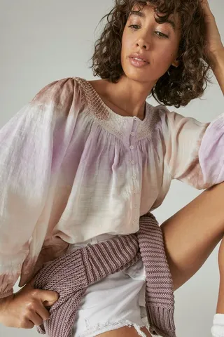 Embroidered Peasant Blouse