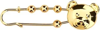 Moschino Teddy Bear Bead Detailed Brooch