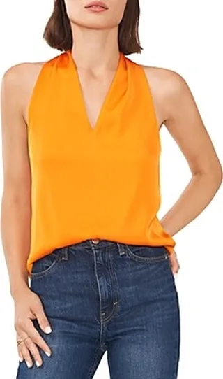 1.state V Neck Halter Top