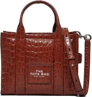 The Mini croc-embossed leather tote bag