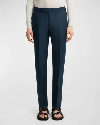 Men's Solid High Performance Wool Pants