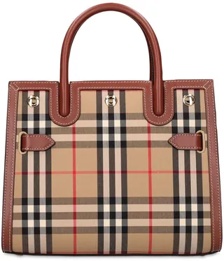 Baby Title vintage Check leather bag