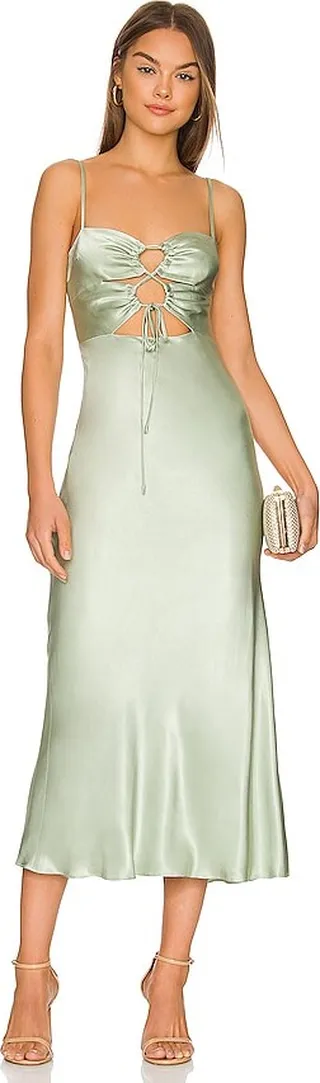 Felicity Lace Up Midi Dress
