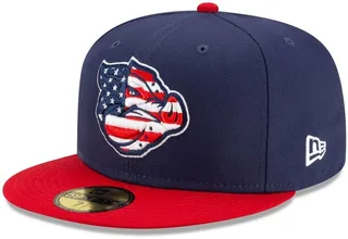 Men's New Era Navy and Red Lehigh Valley IronPigs Theme Night on Field 59FIFTY Fitted Hat