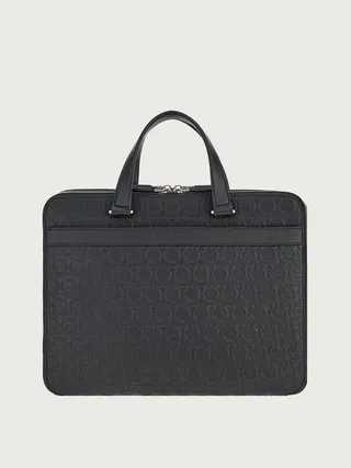 Ferragamo Men Gancini business bag Black