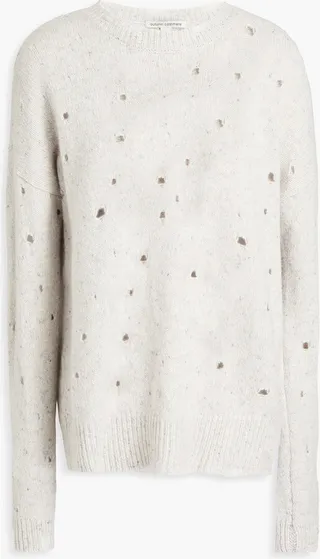 Distressed cashmere sweater