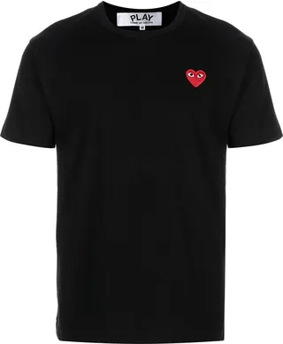 embroidered heart-logo cotton T-shirt