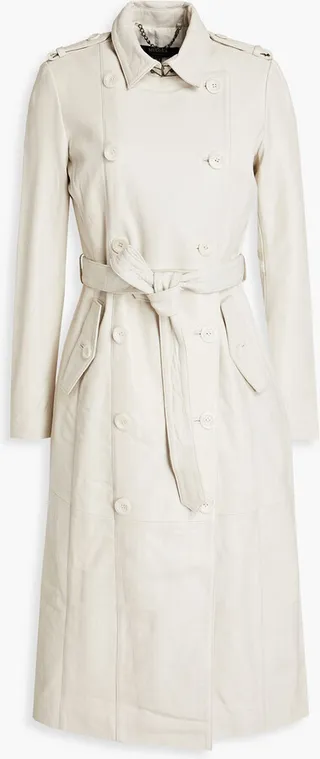 Inga leather trench coat